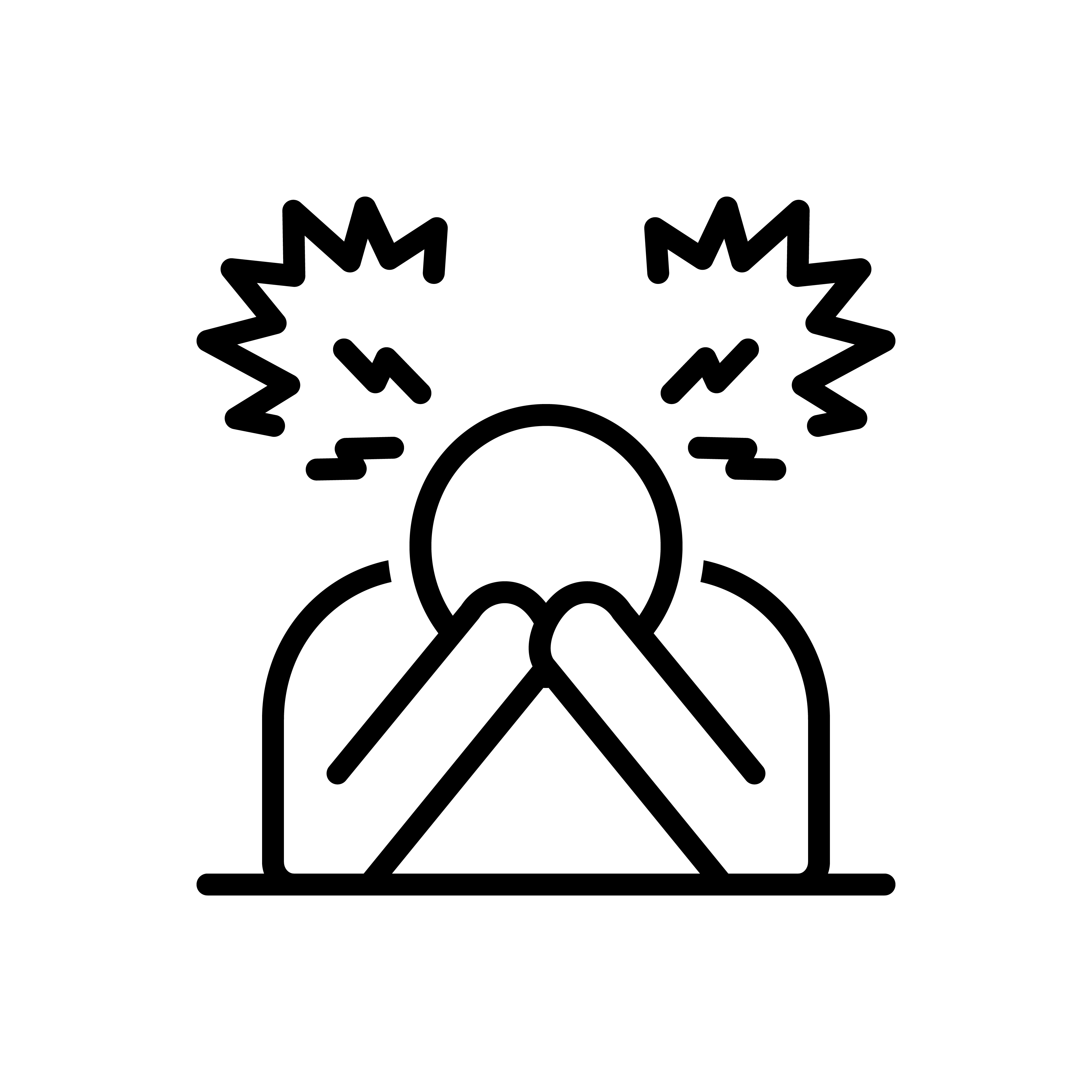 Icon for despair, disappointment, frustration, hopelessness, discouragement, depression